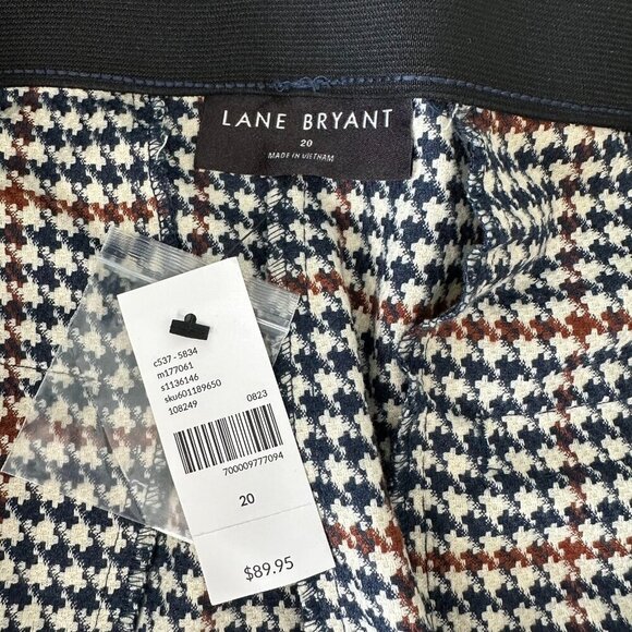 Lane Bryant Pants Size 20 Houndstooth Straight Mid Rise - Picture 3 of 10